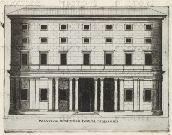 Façade of Palazzo Massimo alle Colonne in Rome, Palatium Nobilissimae familiae de Massimis, Famous