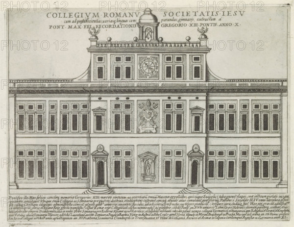 Collegium Romanu societatis Iesu, Façade of the Collegio Romano in Rome, Famous buildings in Rome