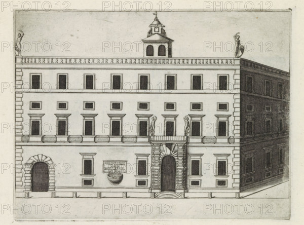 Façade of a palazzo in Rome, Palazzo del illustrissimo, nator di Roma, Famous buildings in Rome and