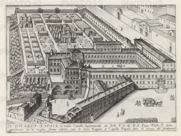 Il Palazzo Papale, à monte Cavallo, incominciato da Sisto V. et da NS Papa Paolo V, Palazzo del
