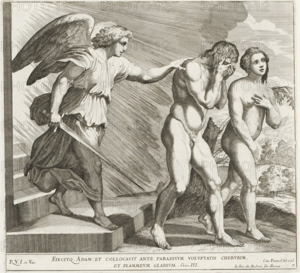 Expulsion from Paradise, Raphael Bible, Imagines Veteris ac Novi Testamenti, Paintings in the