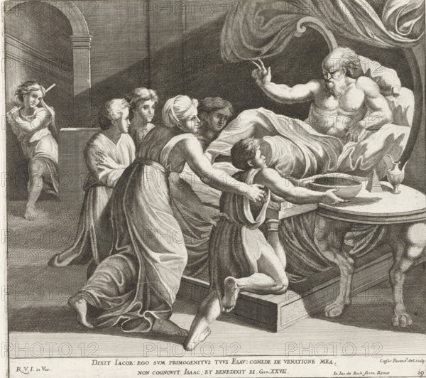 Isaac blesses Jacob, Raphael Bible, Paintings in the Loggia by Raphael, Imagines Veteris ac Novi