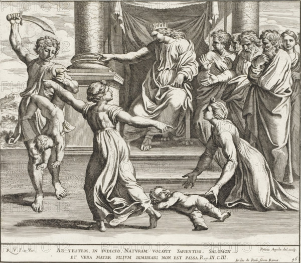 Judgment of Solomon, Paintings in the Loggia by Raphael, Imagines Veteris ac Novi Testamenti,
