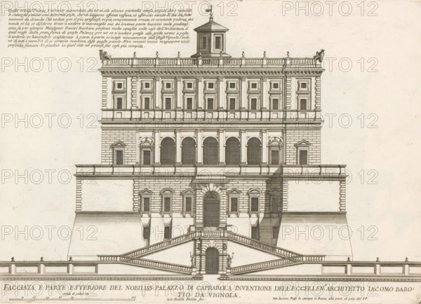 Façade of Villa Farnese in Caprarola, Facciata, parte esteriore del nobilliss. Palazzo di Caprarol,