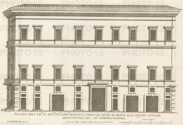 Façade of the palace of Cardinal Francesco Nerli, Palazzo dell' em.mo et rev.mo sig.re card.le