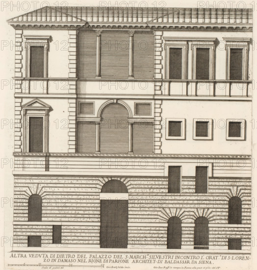 Rear facade of the palace of Marquis Silvestri, Altra veduta di dietro del palazzo del S. march.se