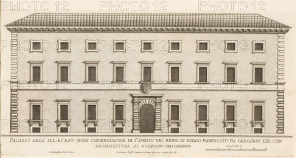 Façade of the Palace of the Commendatore of the Church of Santo Spirito, Palazzo dell' ill. et rev.