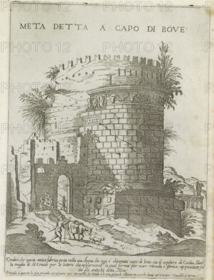 Tomb of Caecilia Metella in Rome, Meta detta a capo di bove, Ornamenti di fabriche antichi et