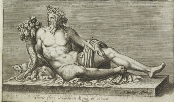 Tiberus fluvy simulacrum Romae in Vaticano, Sculpture of the river Tiber, Antiquarum statuarum