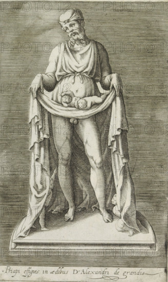 Sculpture of Priapus, Priapi effigies in aedibus d'Alexandri de grandis, Ancient sculptures in