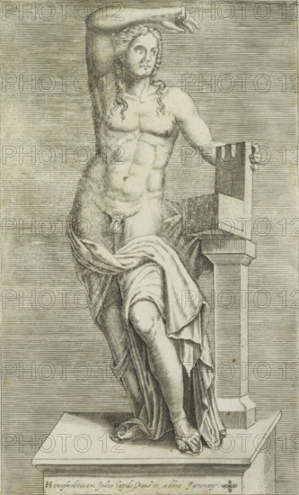 Image of a male nude, presumably Apollo Lyceus, Sculpture of Hermaphroditus (former title),