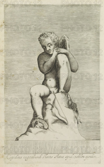 Cupidinis cogitabundi stantis statua apud nobilem quendem, Sculpture of Cupid, Ancient sculptures