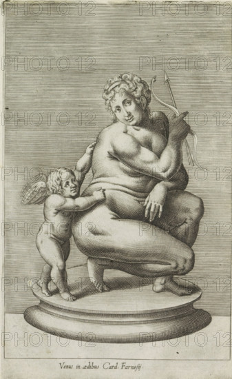 Venus in aedibus Card. Farnesii, Sculpture of Venus and Cupid, Antiquarum statuarum urbis Romae