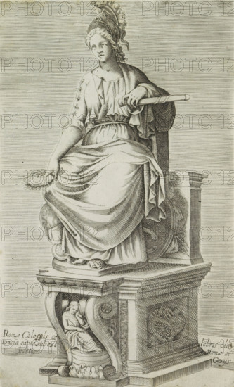 Sculpture of Rome, Romae colocius celebris cui Dacia captasubest Romae in hortis Caerijs,