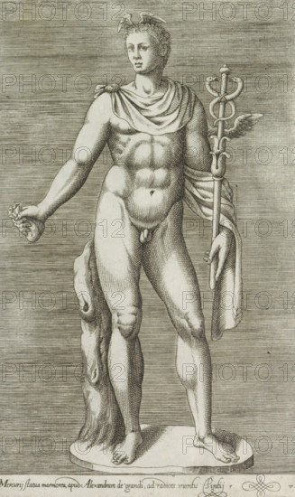 Mercury statua marmorea, apud Alexandrum de grand, Sculpture of Mercury, Ancient sculptures in