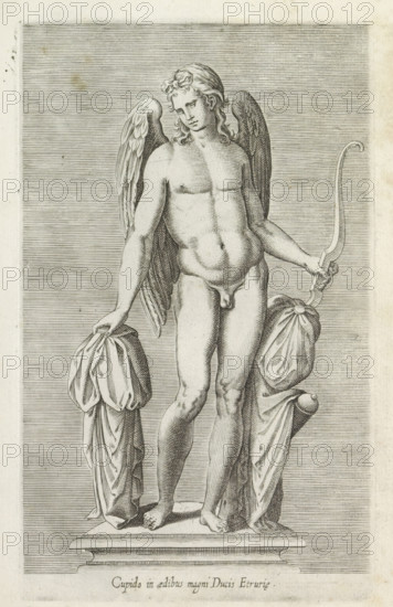 Sculpture of Amor, Cupid in aedibus magni ducis Etrurie, Ancient sculptures in Rome, Antiquarum