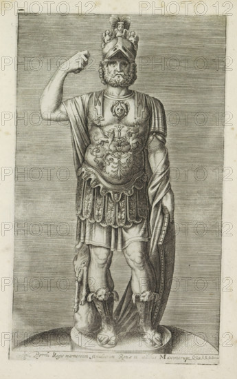 Pyrrhi regis marmoreum simulacrum Romae in aedibus Maximorum, Sculpture of Pyrrhus of Epirus as