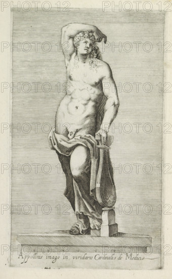 Appollinis imago in viridario cardinalis de Medicis, Sculpture of Apollo, Ancient sculptures in