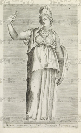 Sculpture of Bellona, Bellona marmorea in hortis cardinalis Farrariae, Ancient sculptures in Rome,