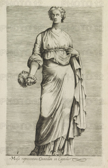 Sculpture of Thaleia, Muse of Comedy, Musa representans commediam in Capitolio, Ancient sculptures
