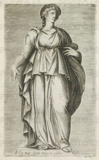 Sculpture of Flora, Flora deae signum Romae in aedibus Farnesianis, Ancient sculptures in Rome,