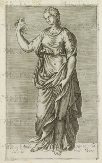 Sculpture of Ceres, Cereris simulacrum in villa Iulis iiii Pont. Max., Antiquarum statuarum urbis