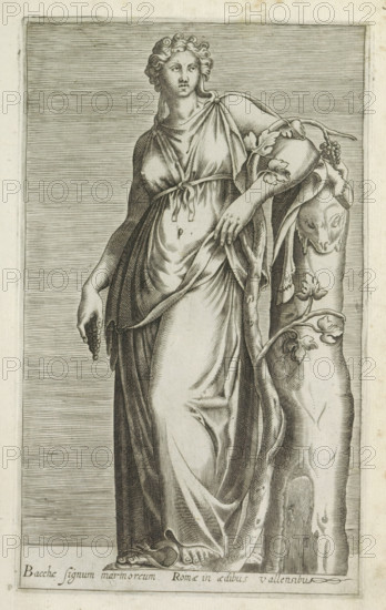 Sculpture of a Bacchante, Bacchae signum marmoreum Romae in aedibus Vallensibus, Ancient sculptures