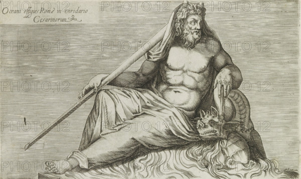 Oceani effigies Romae in viridario Cesarinorum, Sculpture of Oceanus, Ancient sculptures in Rome,
