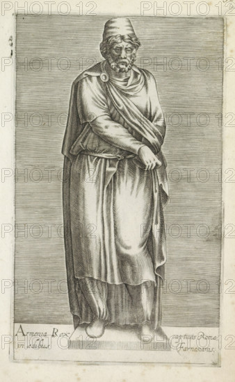 Armenia rex captivis Romae in aedibus Farnesianis, Sculpture of a barbarian prisoner, Antiquarum