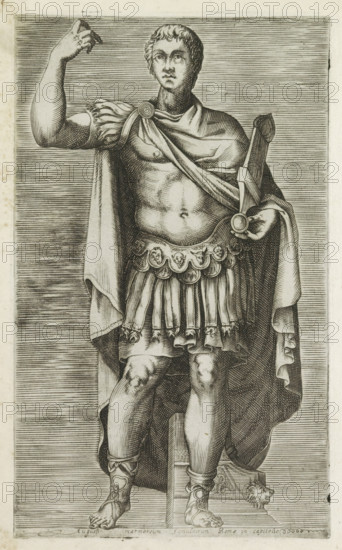 Sculpture of Emperor Augustus, Augusti marmoreum simulacrum Romae in Capitolio, Antiquarum