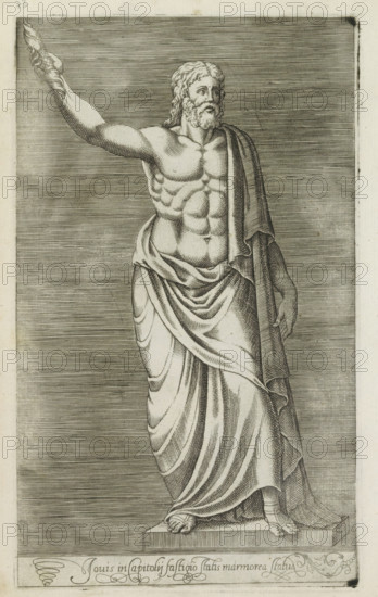 Sculpture of Jupiter, Jovis in Capitolij fastigio statis marmorea statue, Ancient sculptures in