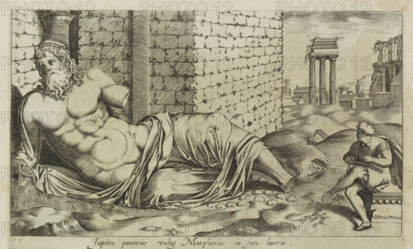 Sculpture of Marforio, Jupiter panarius vulgo Marphorius in foro boario, Ancient sculptures in