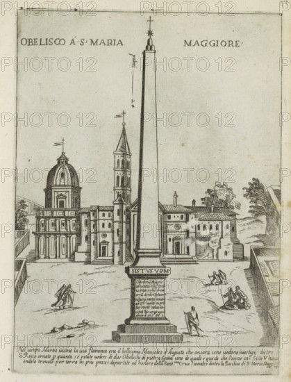Obelisco a S. Maria Maggiore, Obelisk in front of Santa Maria Maggiore, Modern and ancient
