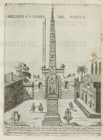 Obelisco a S. Maria del Popolo, The Egyptian obelisk of Ramses II in Piazza del Popolo in Rome,