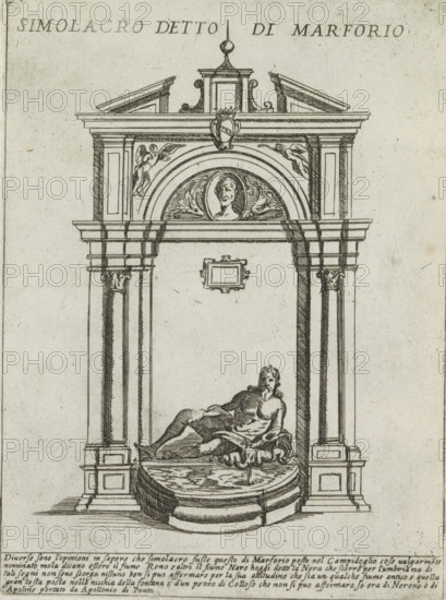 Simolacro detto di Marforio, Fountain with the statue of Marforio, Ornamenti di fabriche antichi et