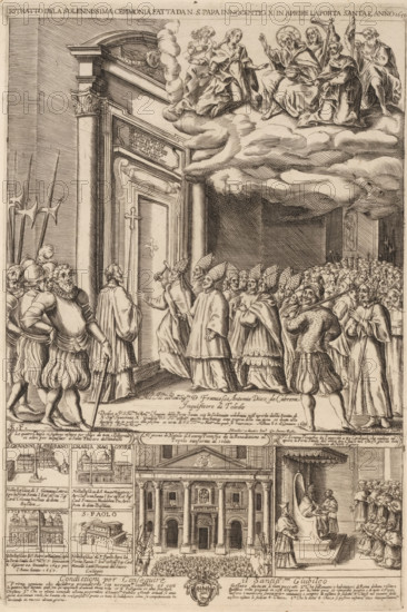 Record of the solemn ceremony done by Pope Innocent X opening the Holy Door in the year 1650,