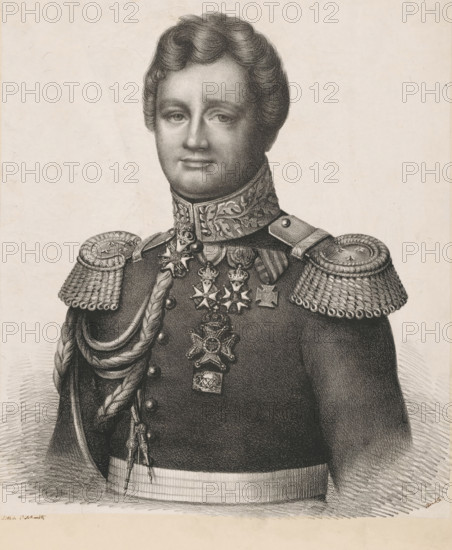 Portrait of Andries Jan Jacob des Tombe, print, The sitter wears a military uniform with insignia.,