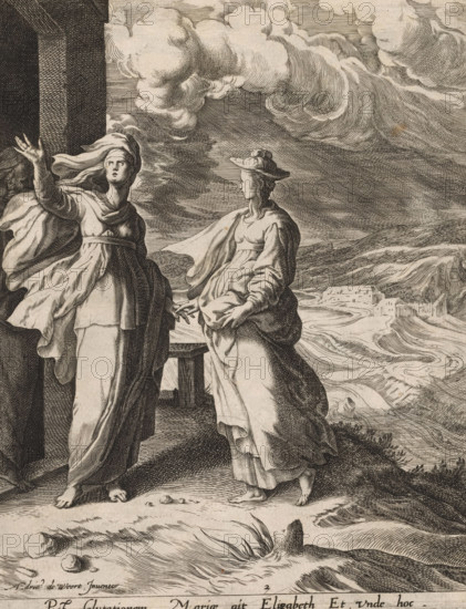Visitation, Scenes from the life of Christ, print, album page, Series number, 2, 13, This print is