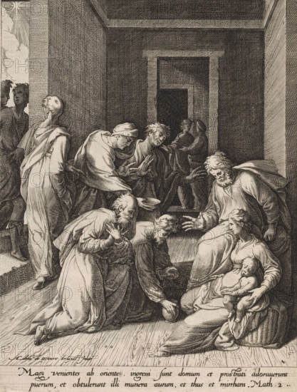 The Adoration of the Magi, Scenes from the Life of Christ, print, album page, Series number, 4, 13,