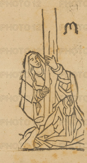Unknown saint, Saints, print, album page, This print is part of an album., 1800 - 1899, printmaker,