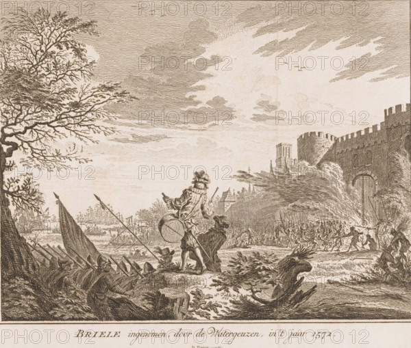 Capture of Brielle, 1572, Brielle captured, by the Sea Beggars, in the year 1572, print, book