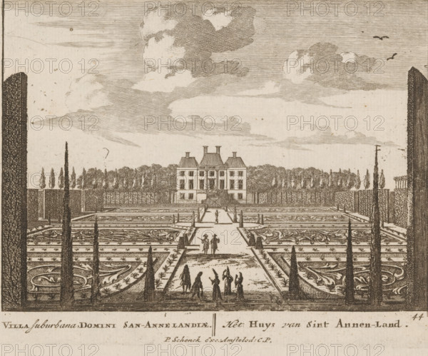 View of a country house in Sint-Annaland, Villa Suburbana Domini San-Annelandiae, Het Huys van Sint