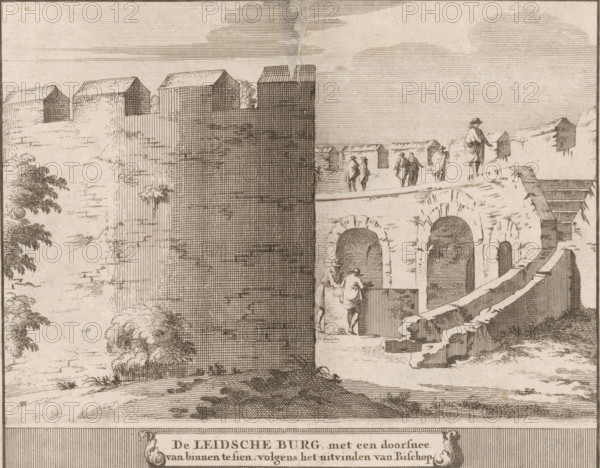 The Leiden Castle, with a cross-section visible from the inside, according to the invention of the