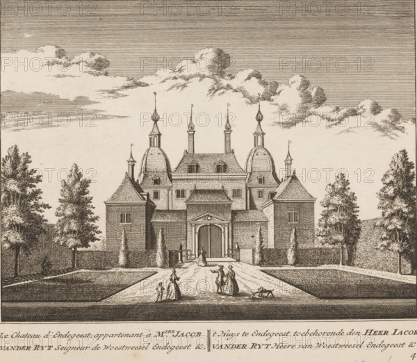 View of Endegeest Castle in Oegstgeest, Le chateau d'Endegeest, apartment à M.ire Jacob vander Ryt