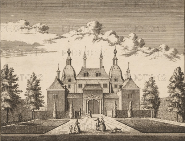 View of Endegeest Castle in Oegstgeest, Le chateau d'Endegeest, apartment à M.ire Jacob vander Ryt
