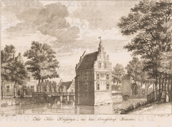View of Crayestein House in Tricht, Krajestyn House, in the County of Buuren, Village views across