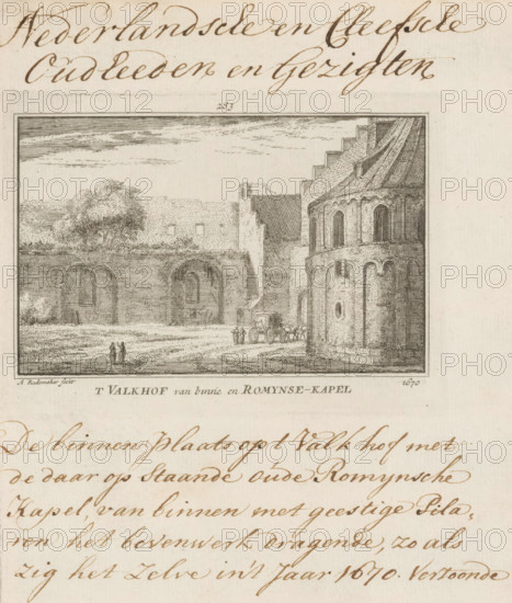 View of the Valkhof and the St. Martin's Chapel or Barbarossa Ruin in Nijmegen, 1670, The Valkhof