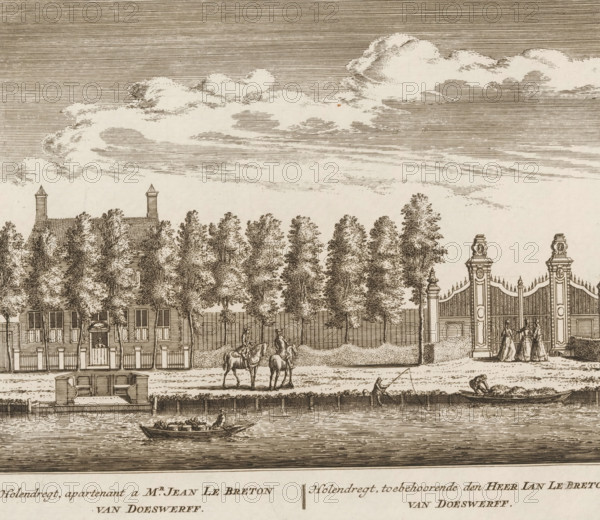 View of the country estate Holendrecht in Abcoude, Holendregt, owner of Mr. Jean le Breton van