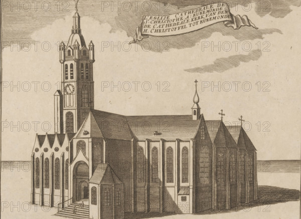 The Cathedral Church of St. Christopher in Rüremonde, View of the St. Christopher Cathedral in