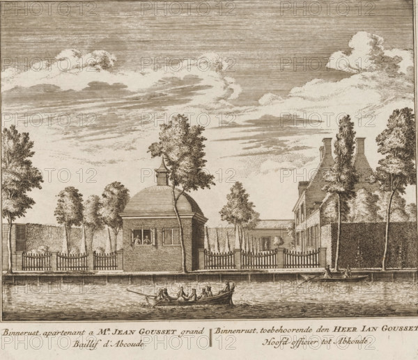 View of the country estate Binnenrust, in Abcoude, Binnenrust, owner of Mr. Jean Gousset, grand